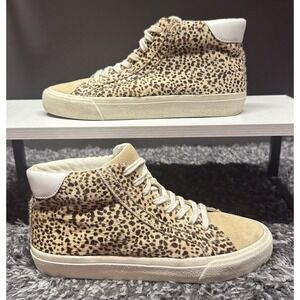 Madewell Shoes Sneakers Size 8 Sidewalk High Top Cheetah Spotted Calf Hair